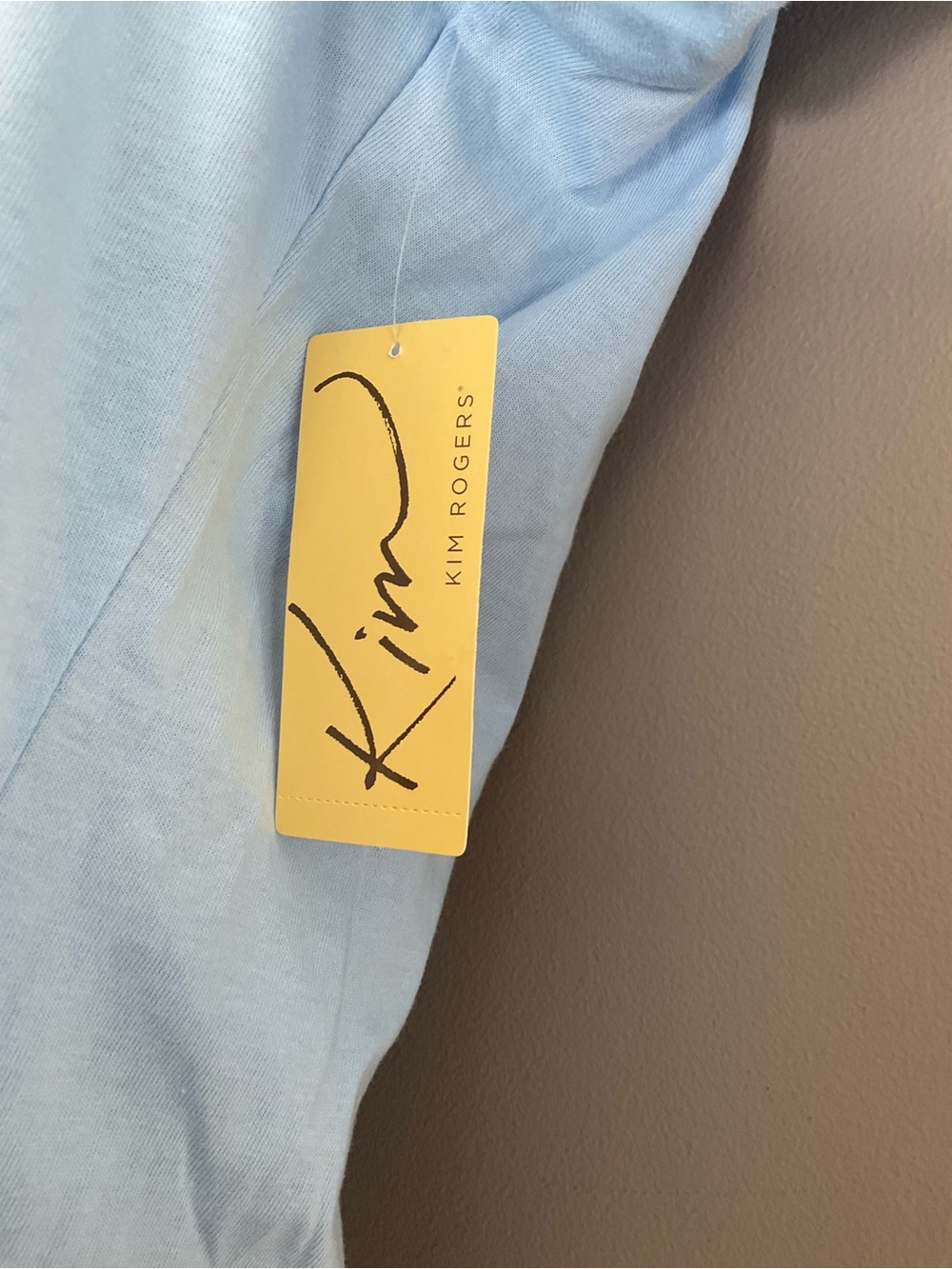 Kim Roger’s NWT Light Blue Short Sleeve Studded Top - Picture 8 of 9